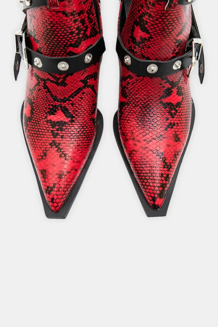 Ankle Boots Python-Effect