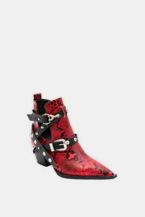 Ankle Boots Python-Effect