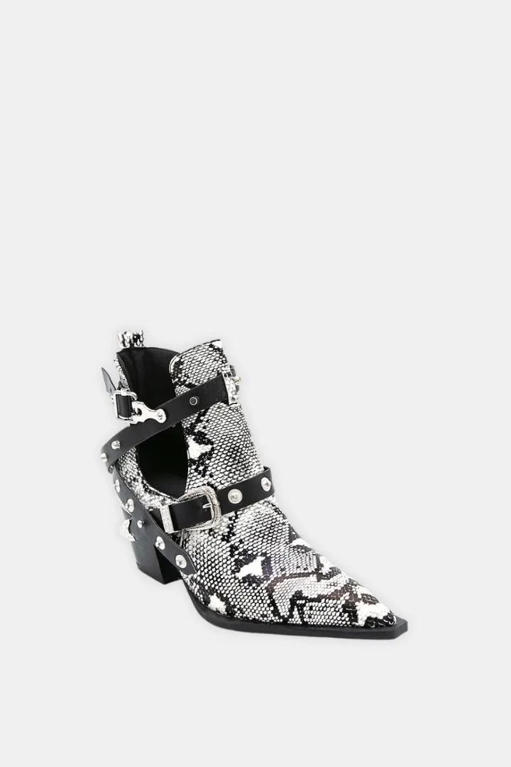Ankle Boots Python-Effect