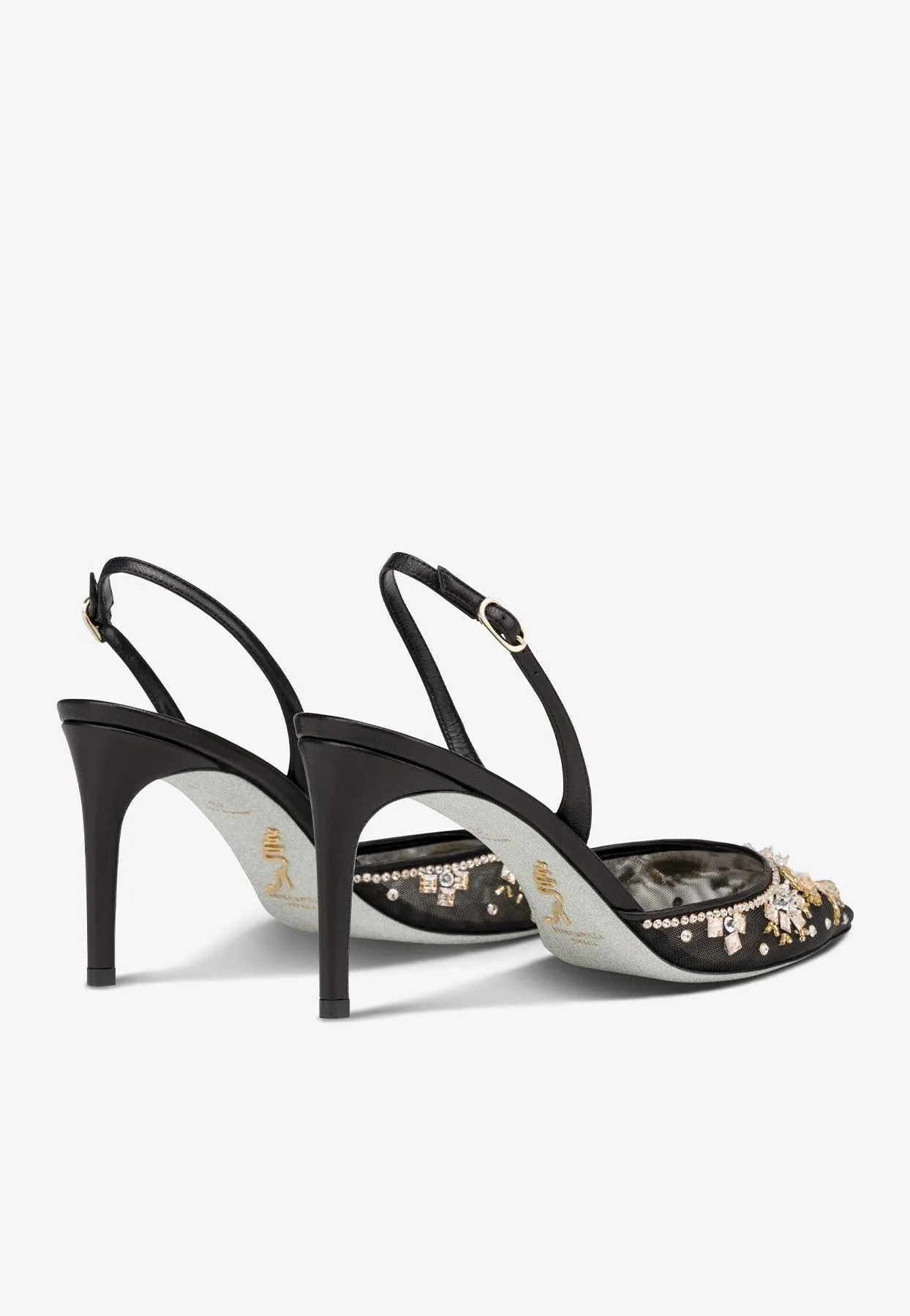 Aretha 80 Slingback Mesh Pumps