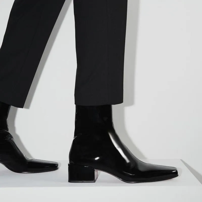 Black Patent Leather Boot