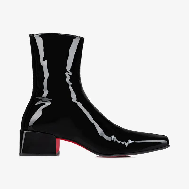 Black Patent Leather Boot
