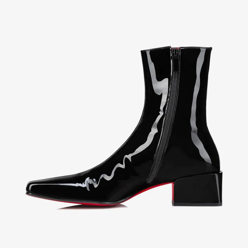 Black Patent Leather Boot
