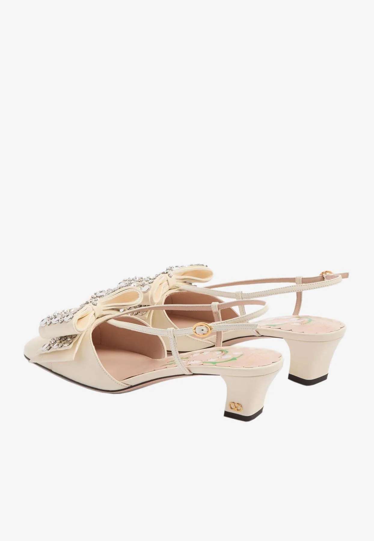 Bowow 45 Crystal Embellished Slingback Pumps
