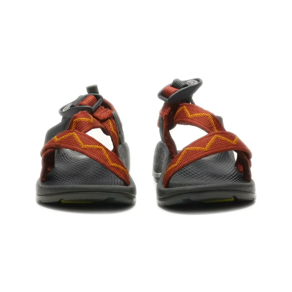 Chaco Flat Sandals Fabric Maroon Colour For Kids