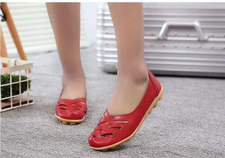 Cilool Women's Comfort sofe pu Slip On Loafer