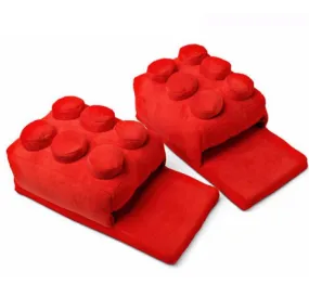 Cozy Cartoon Brick Couple Slippers
