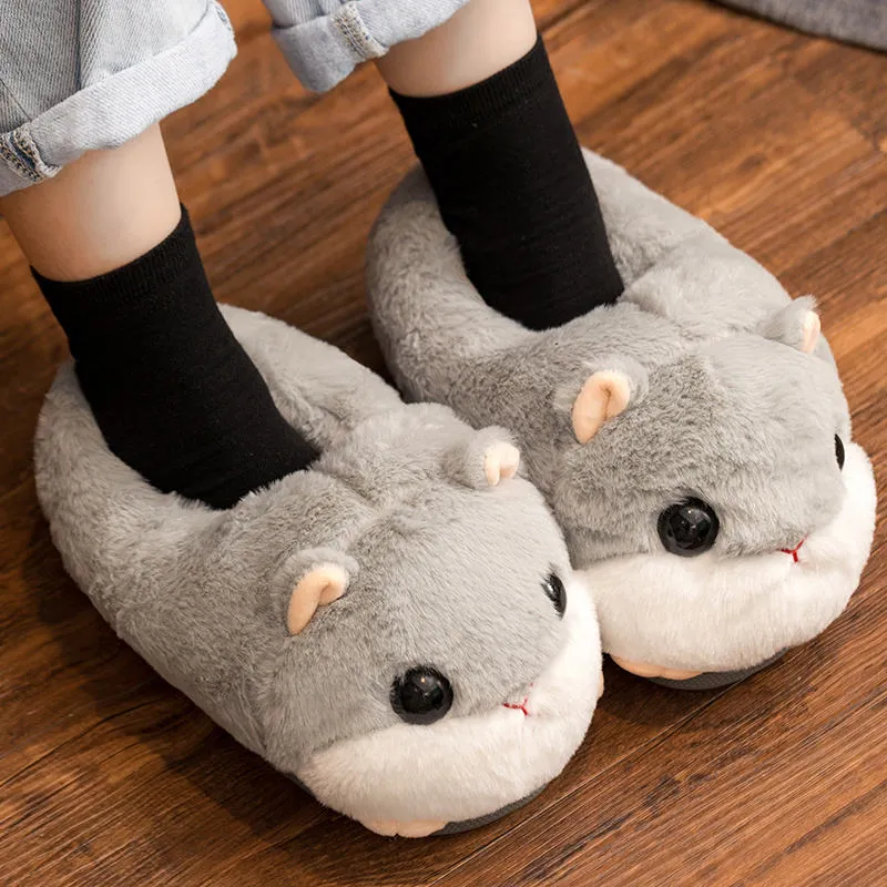 Cozy Cartoon Hamster Slippers