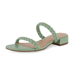 CUSHIONAIRE Women's Neptune Braided Low Block Heel Sandal ?? Foam