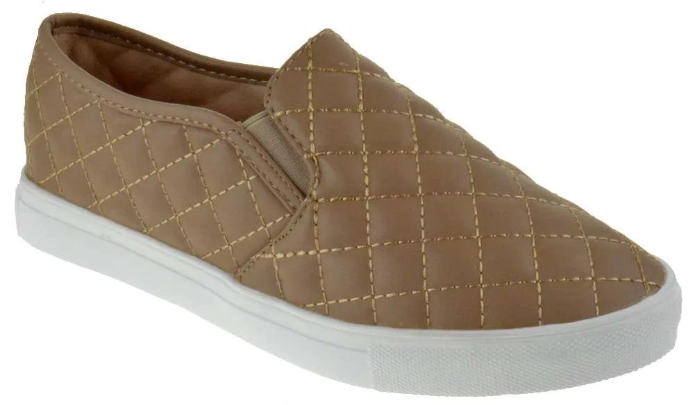 Design 34 Women's Quilted Slip On Sneakers