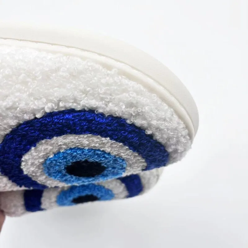 Evil Eye Fluffy Slippers