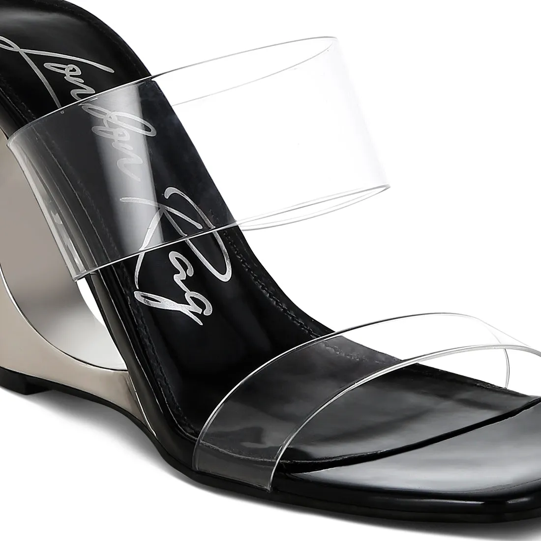 Fantasy Wedge Heel Clear Sandals