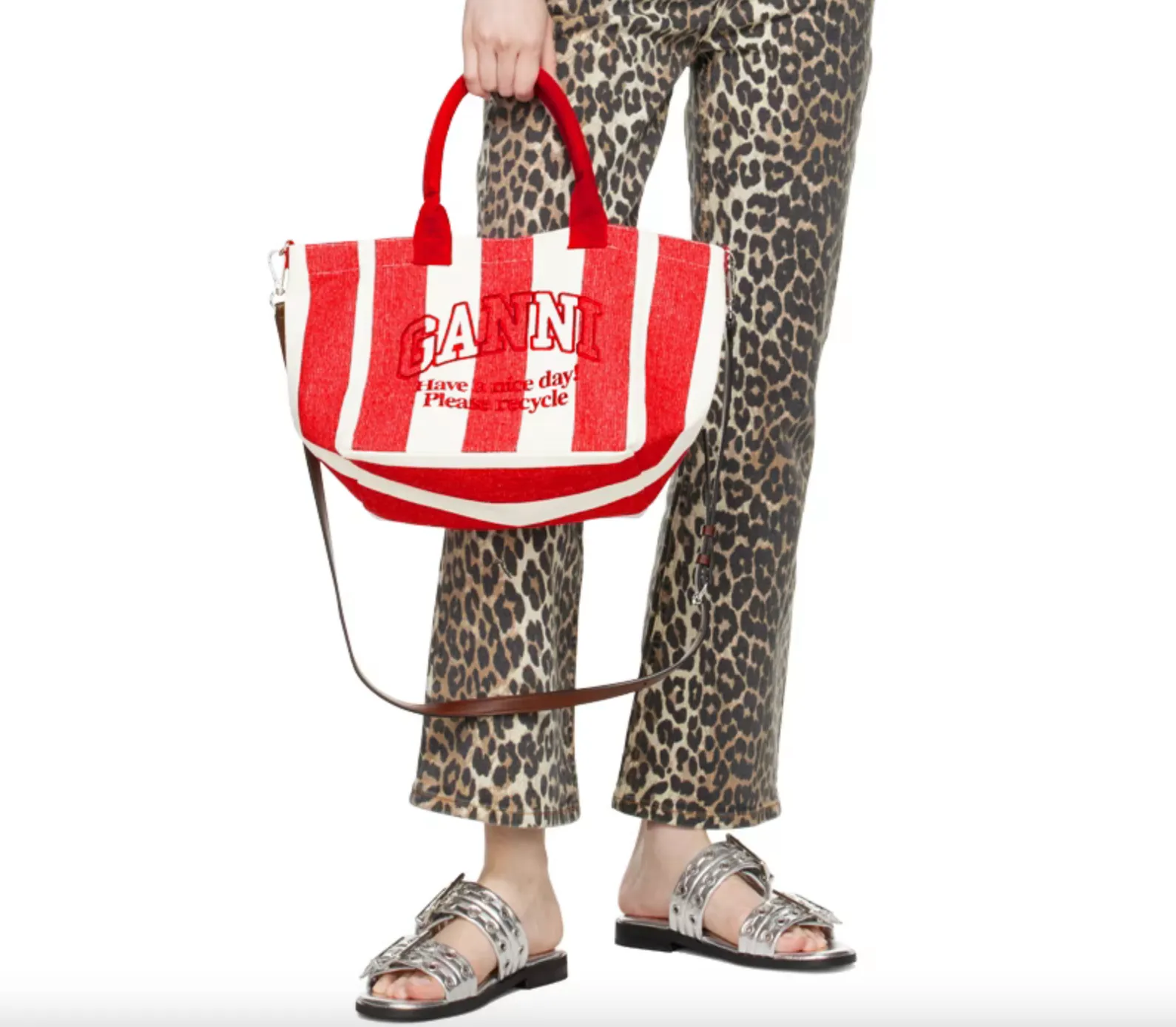 Feminine Buckle Two Strap Sandal