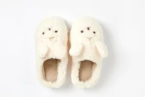 Fur Slippers: Bichon (Cream)
