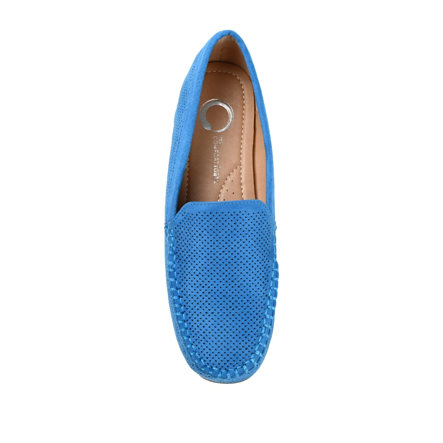 HALSEY MOC TOE LOAFER FLATS IN WIDE