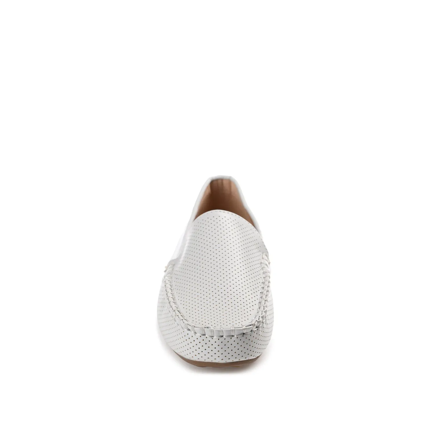 HALSEY MOC TOE LOAFER FLATS IN WIDE