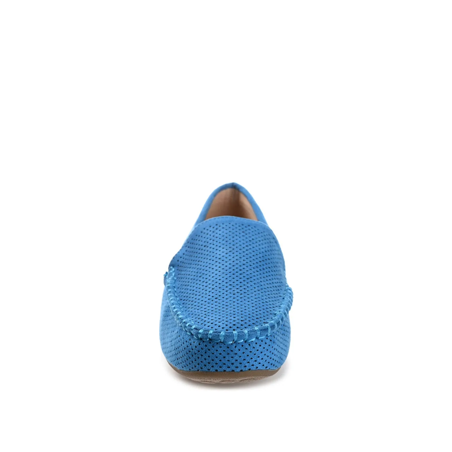 HALSEY MOC TOE LOAFER FLATS IN WIDE