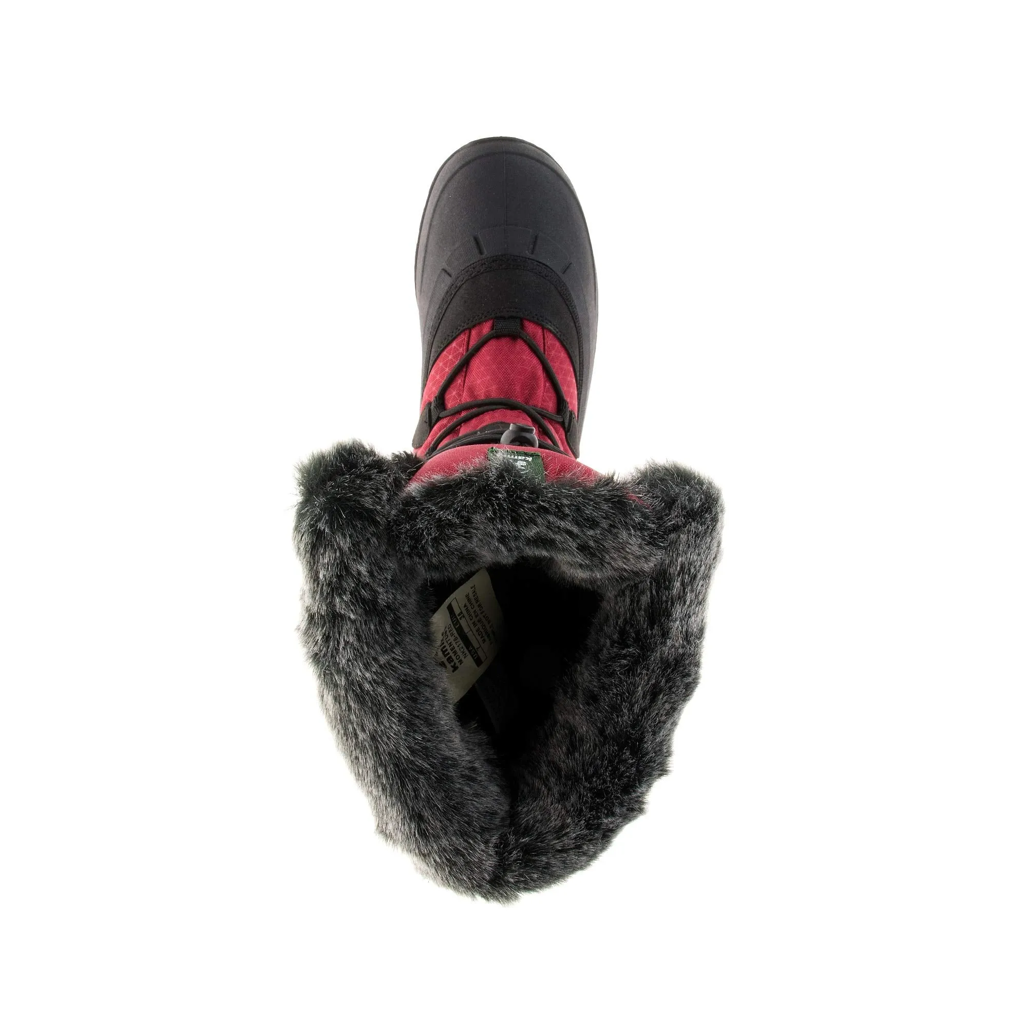 Kamik Women's Momentum2 Snow Boot Red Fur Lined Waterproof Boots (9)
