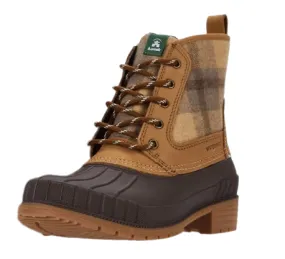 Kamik Women's Snow Mid Calf Boot Beige Tan Lace Up Waterproof Rain Ankle Boots