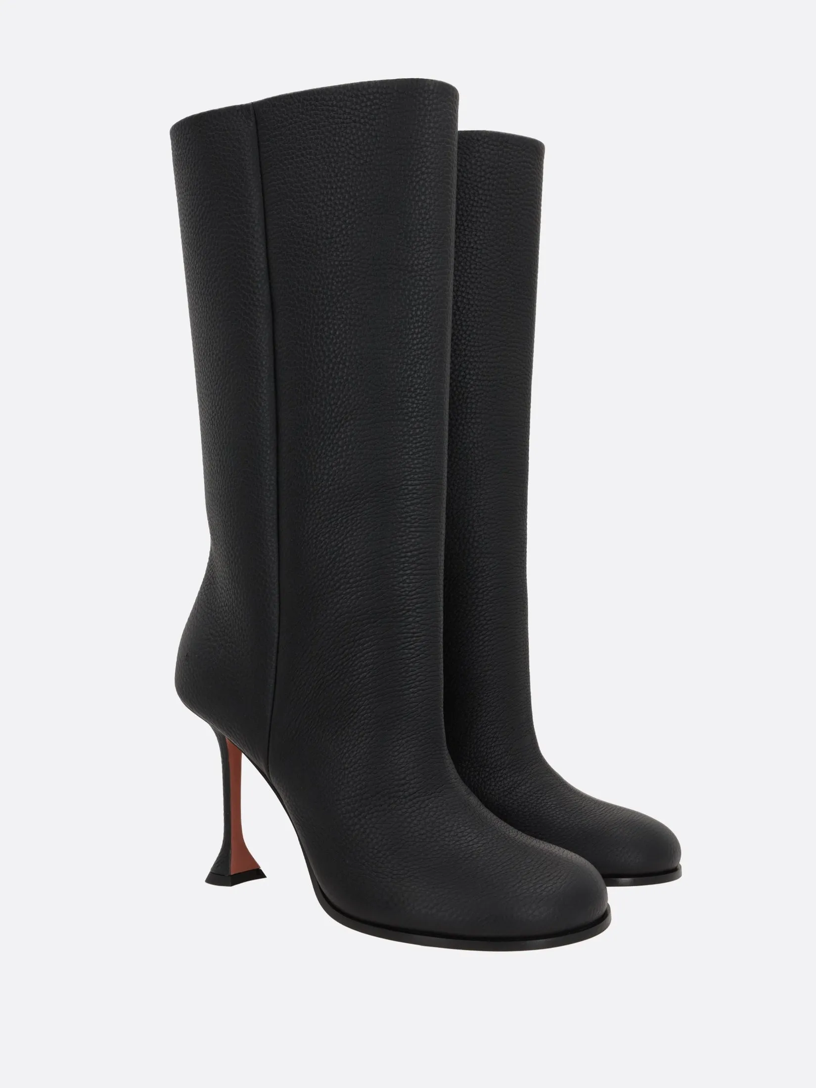 Liya Grained Leather Ankle Boots