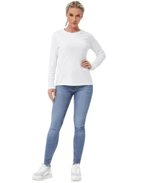 Long Sleeve Athletic Shirts white_Running
