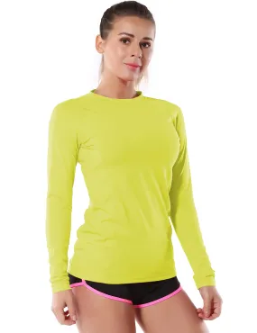 Long Sleeve UPF 50 Rashguard neonyellow_Running