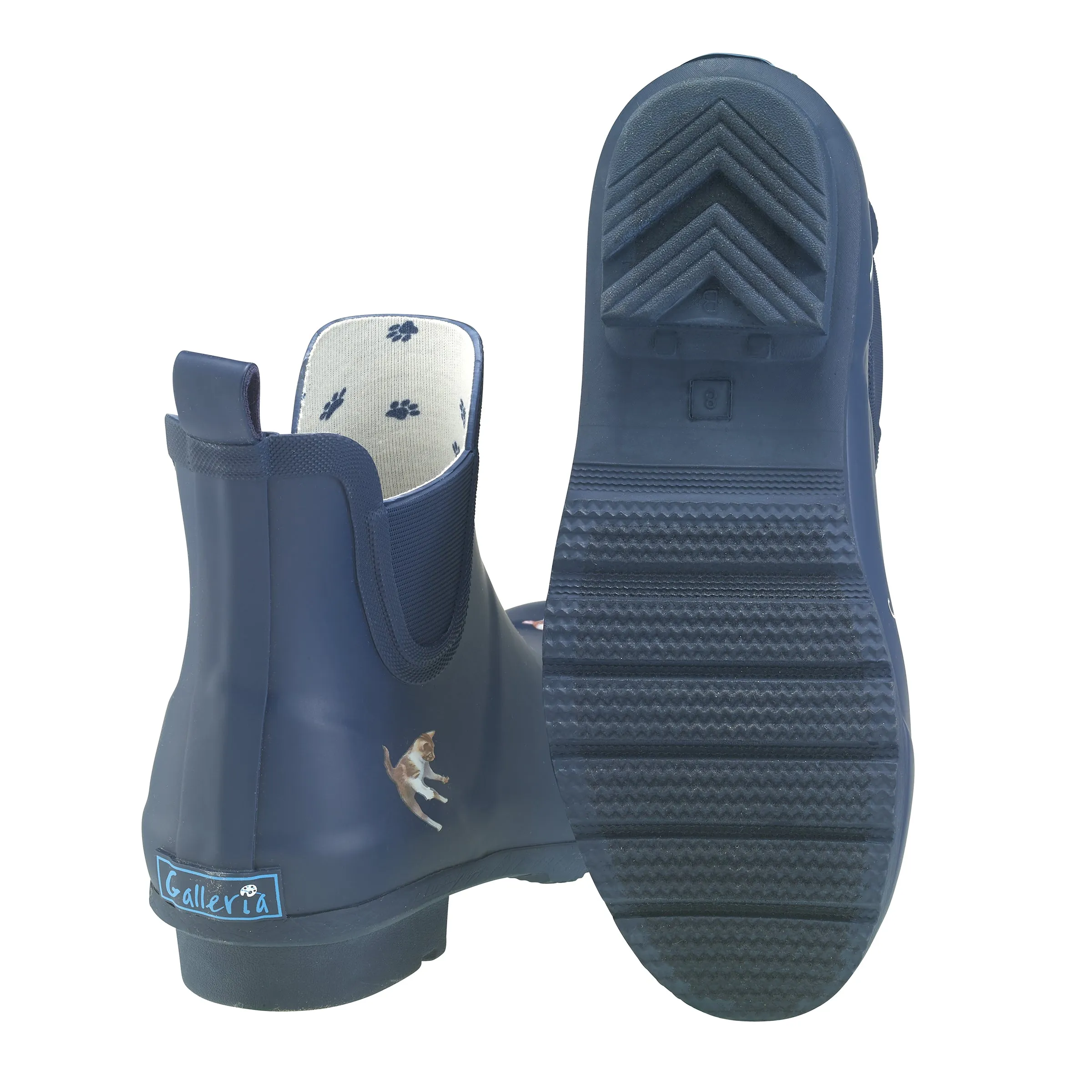 Navy-Cats & Dogs Rain Boot