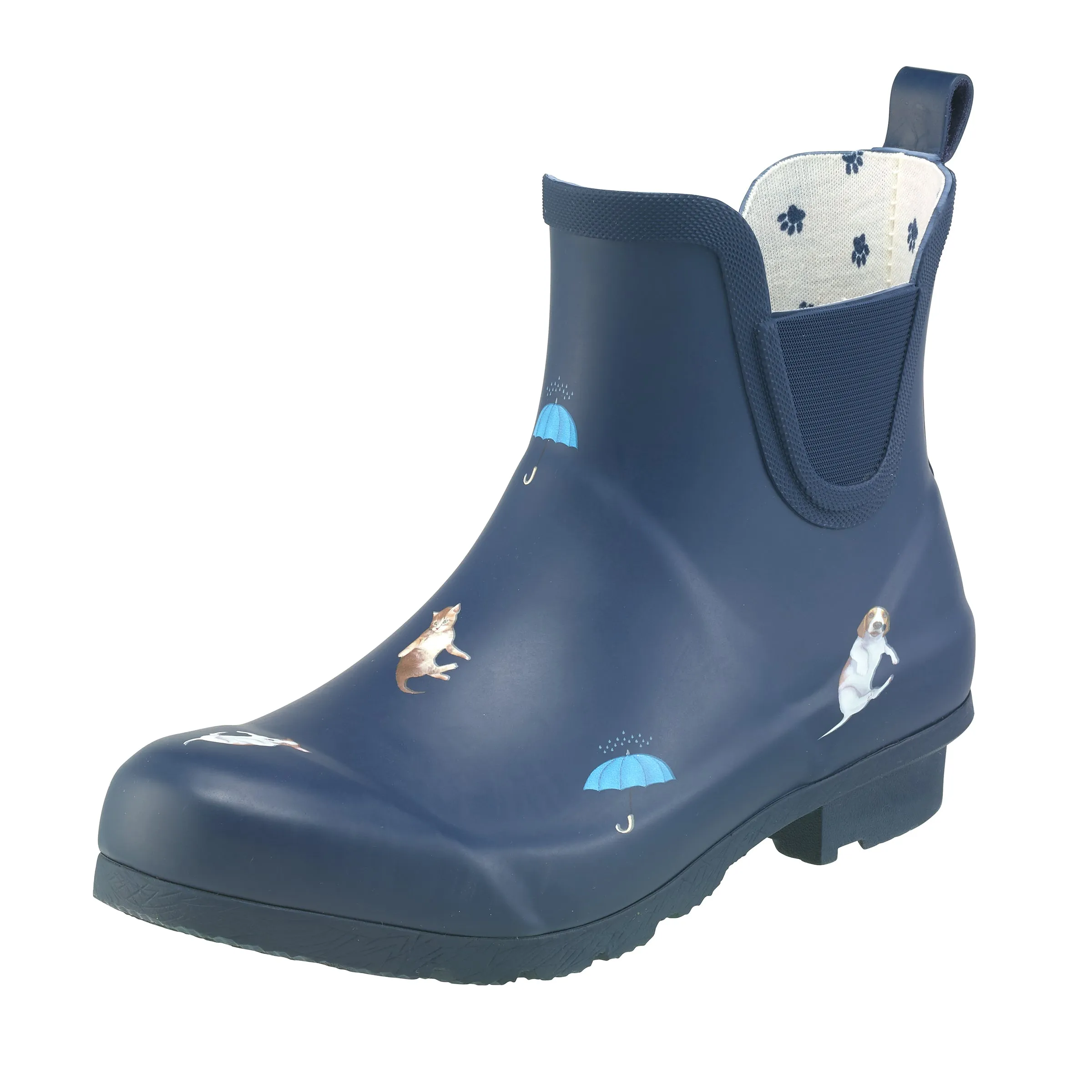 Navy-Cats & Dogs Rain Boot