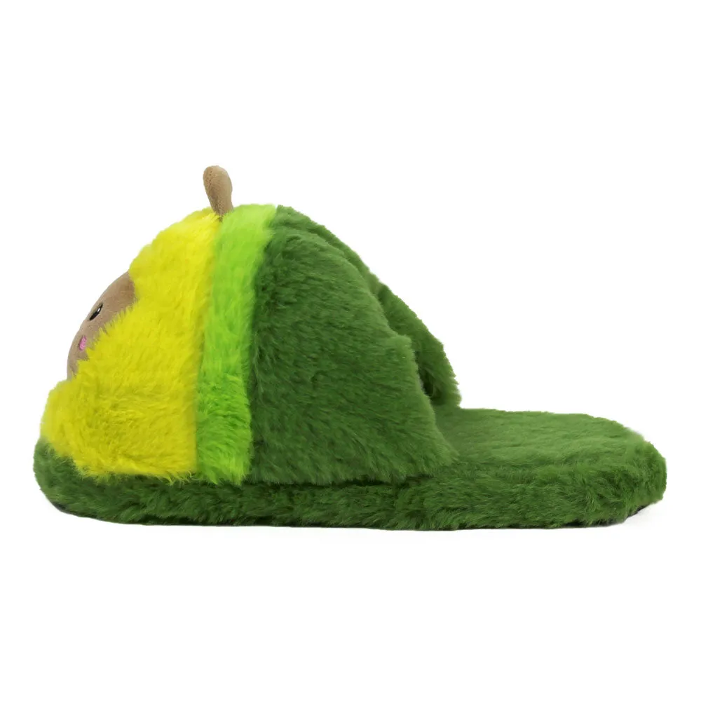 Novelty Slippers JulesRoche Fun Plush Avocado