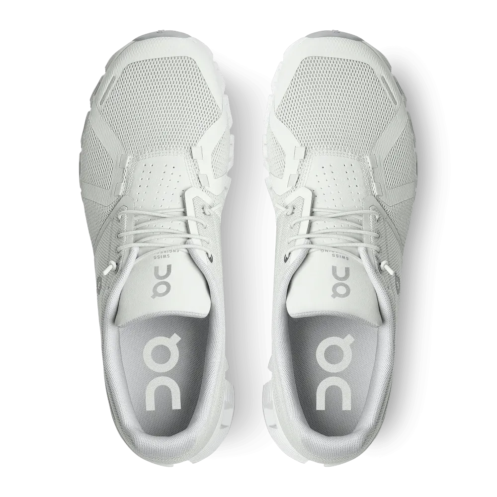 On Cloud Men's Cloud 5 Running Shoes- Ice/White