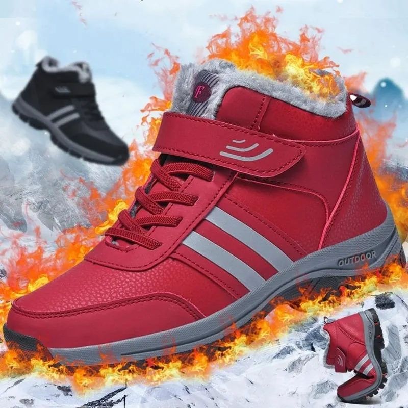 Outdoor Warm Winter Snow Boots Non-Slip Trekking Shoes for Bunions Wide Feet