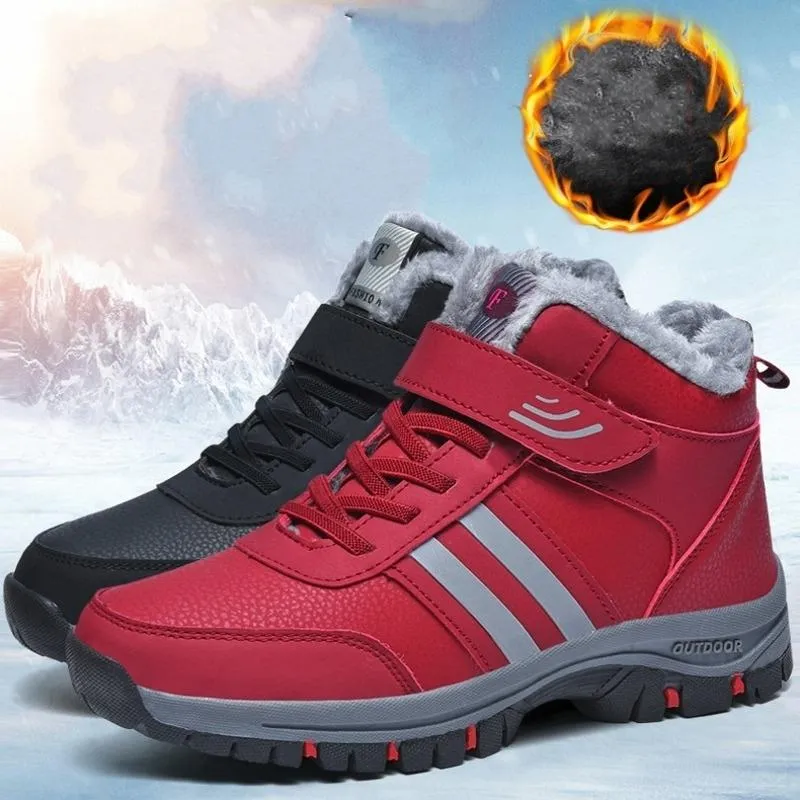 Outdoor Warm Winter Snow Boots Non-Slip Trekking Shoes for Bunions Wide Feet
