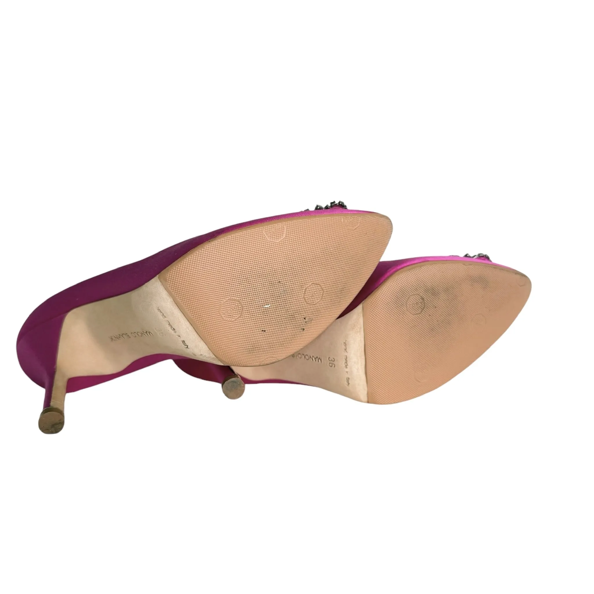 Pink Satin and Crystal Heels - 6