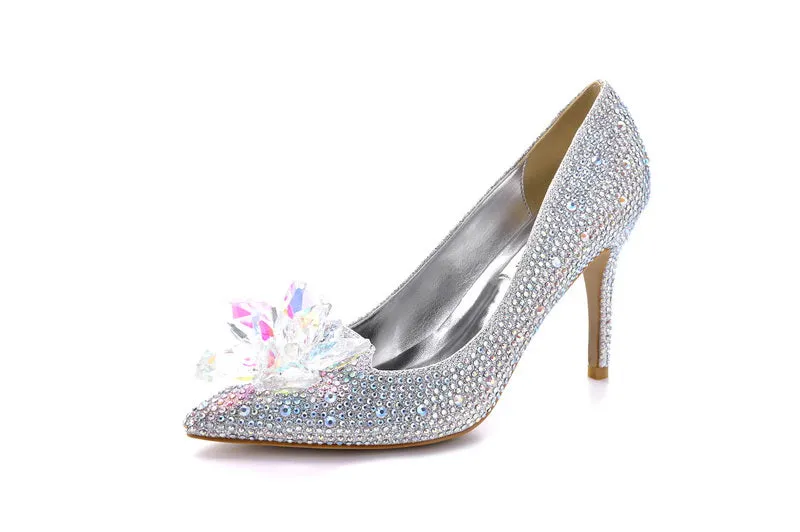 Pointed Toe Crystal Pumps