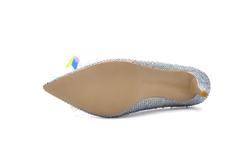 Pointed Toe Crystal Pumps