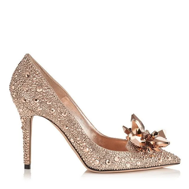 Pointed Toe Crystal Pumps