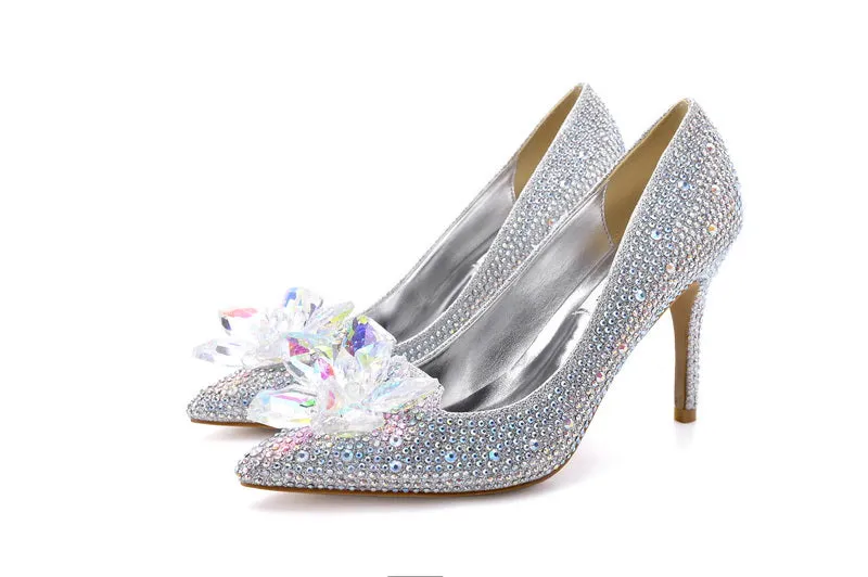 Pointed Toe Crystal Pumps