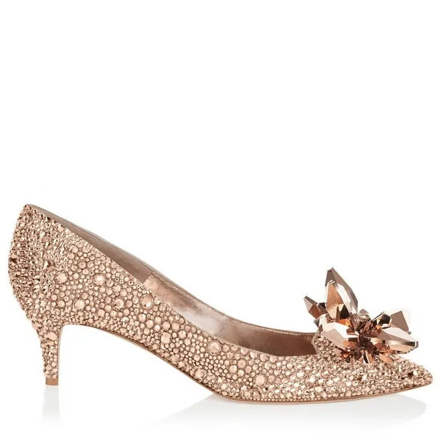 Pointed Toe Crystal Pumps