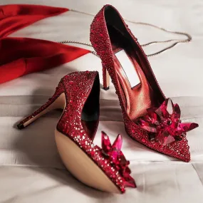 Pointed Toe Crystal Pumps