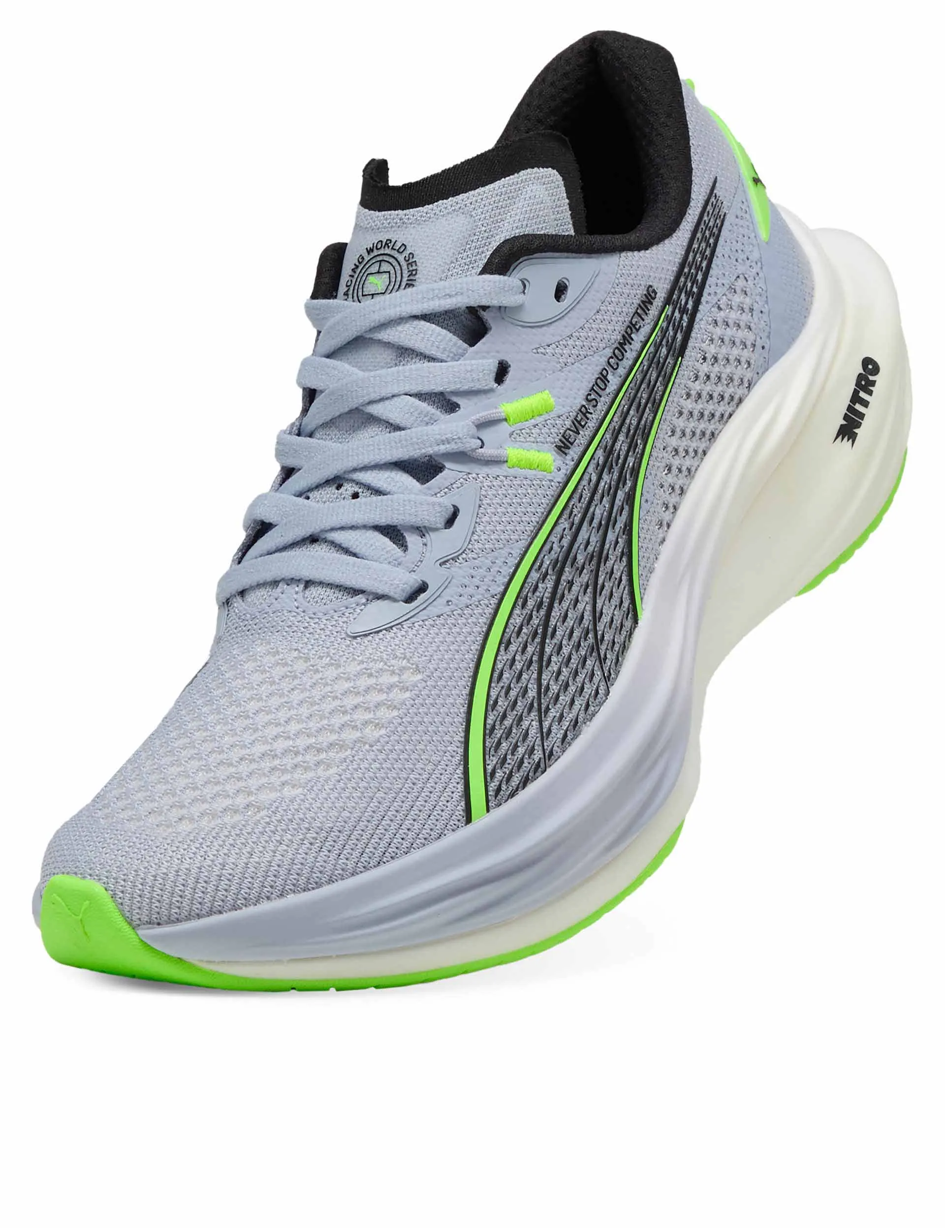 Puma x Hyrox Deviate NITRO 3 Running Shoes - Cool Weather/Green Glare