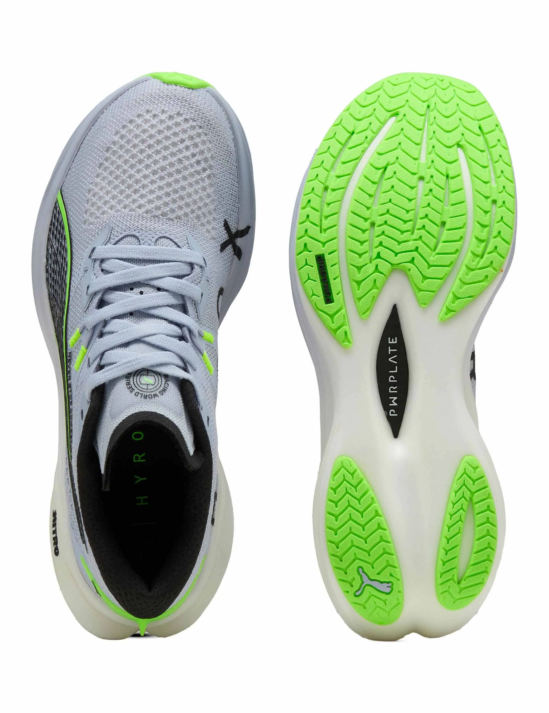 Puma x Hyrox Deviate NITRO 3 Running Shoes - Cool Weather/Green Glare