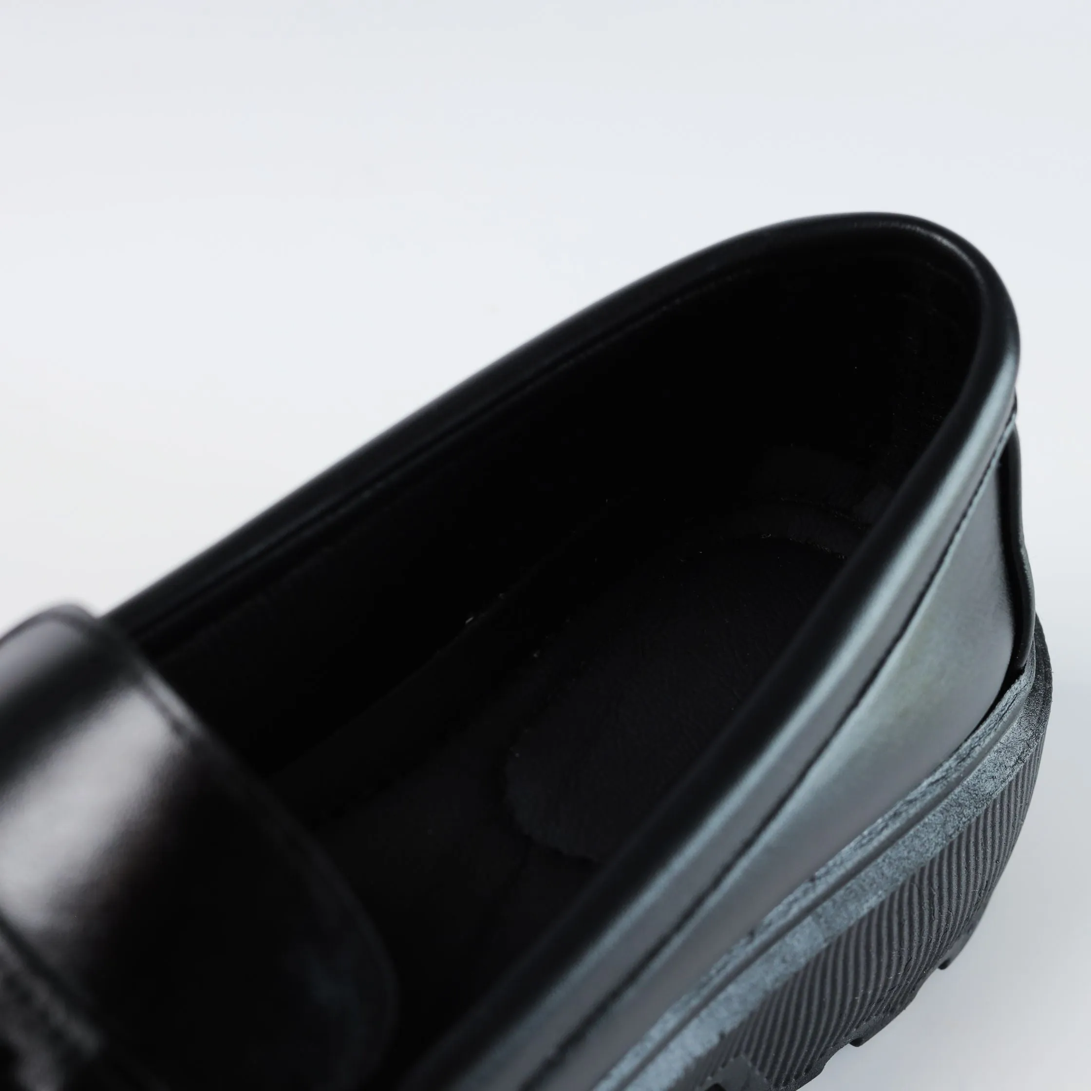 Quality Leather Chunky Loafers - Black