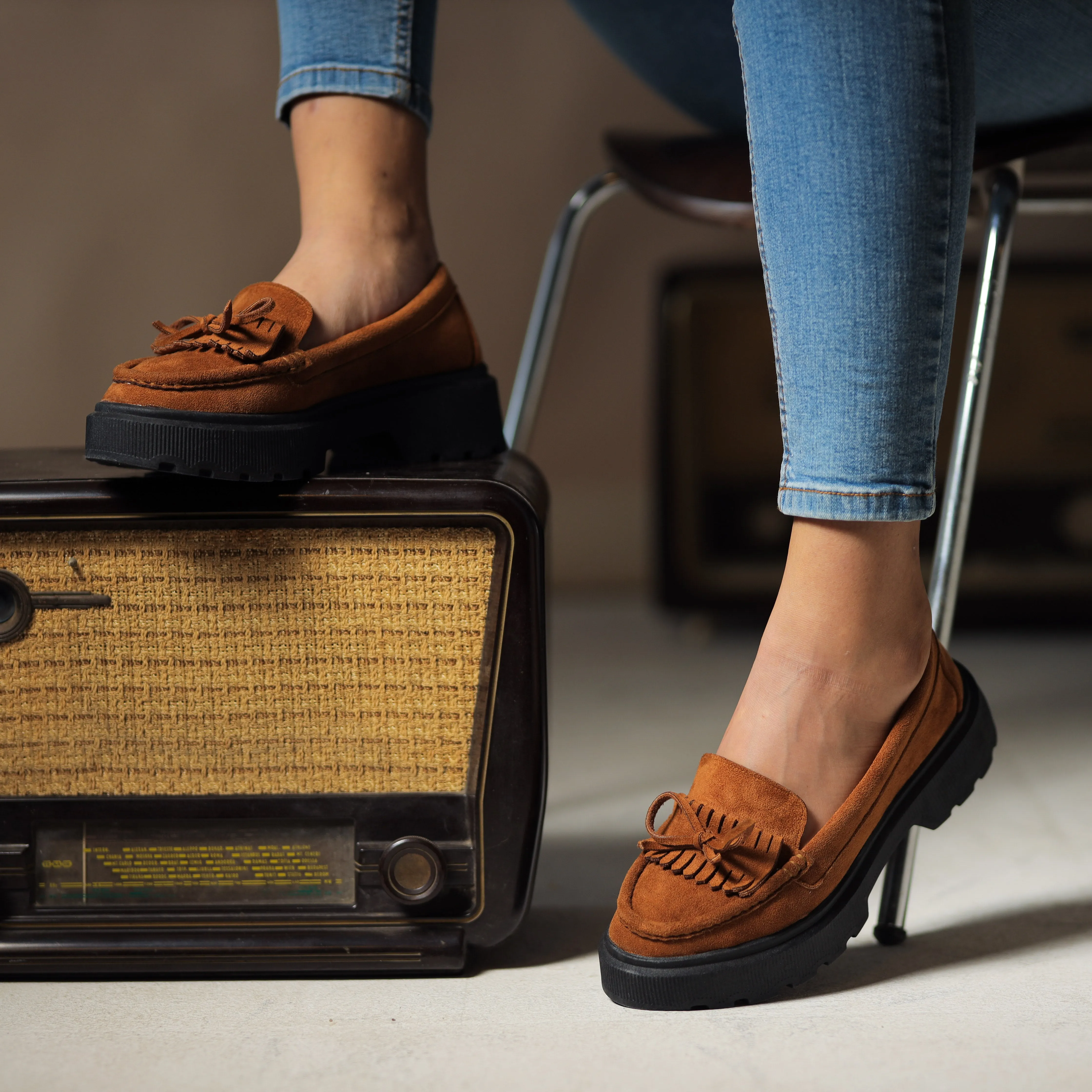Quality Suede Chunky Loafers - Havan
