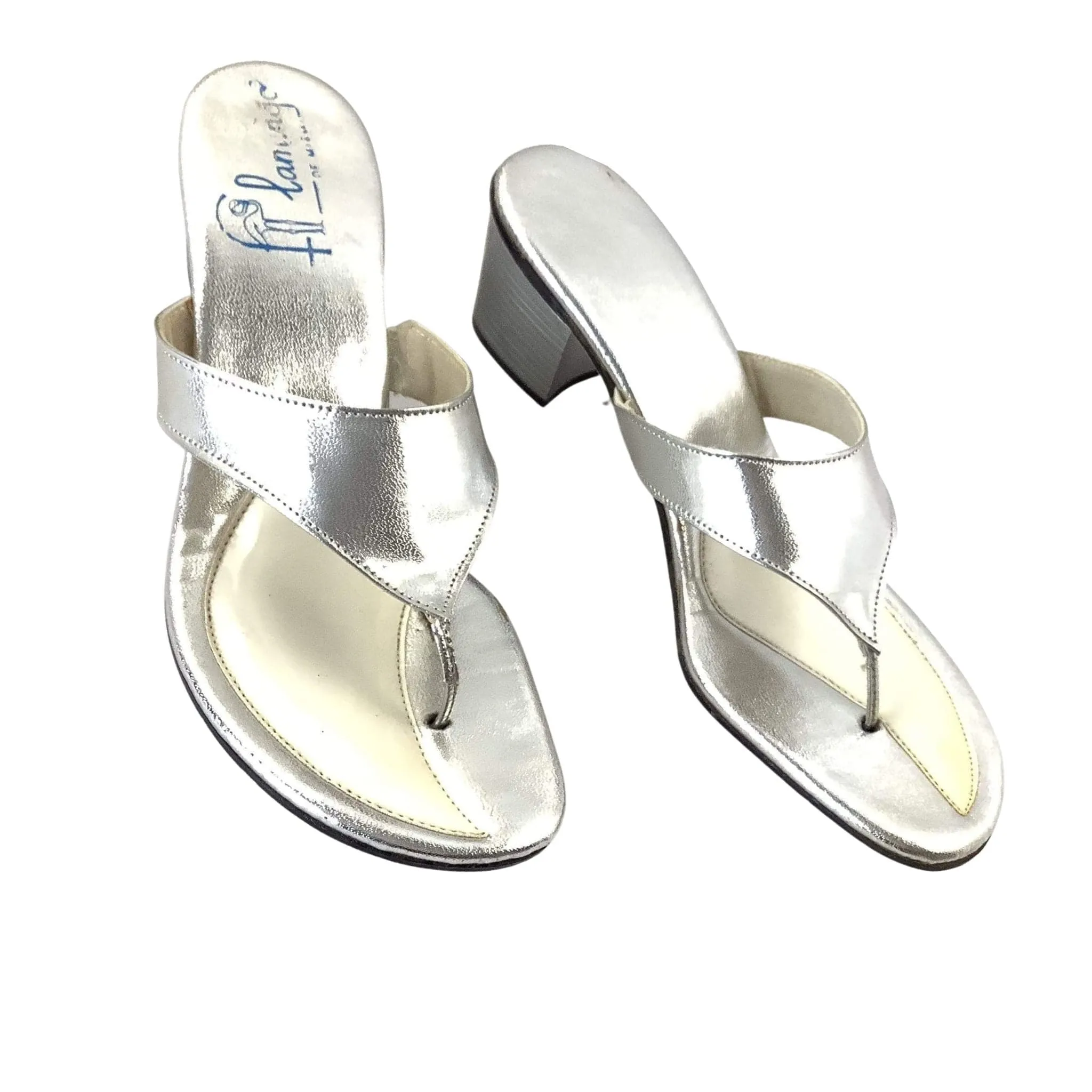 Silver Heeled Sandals