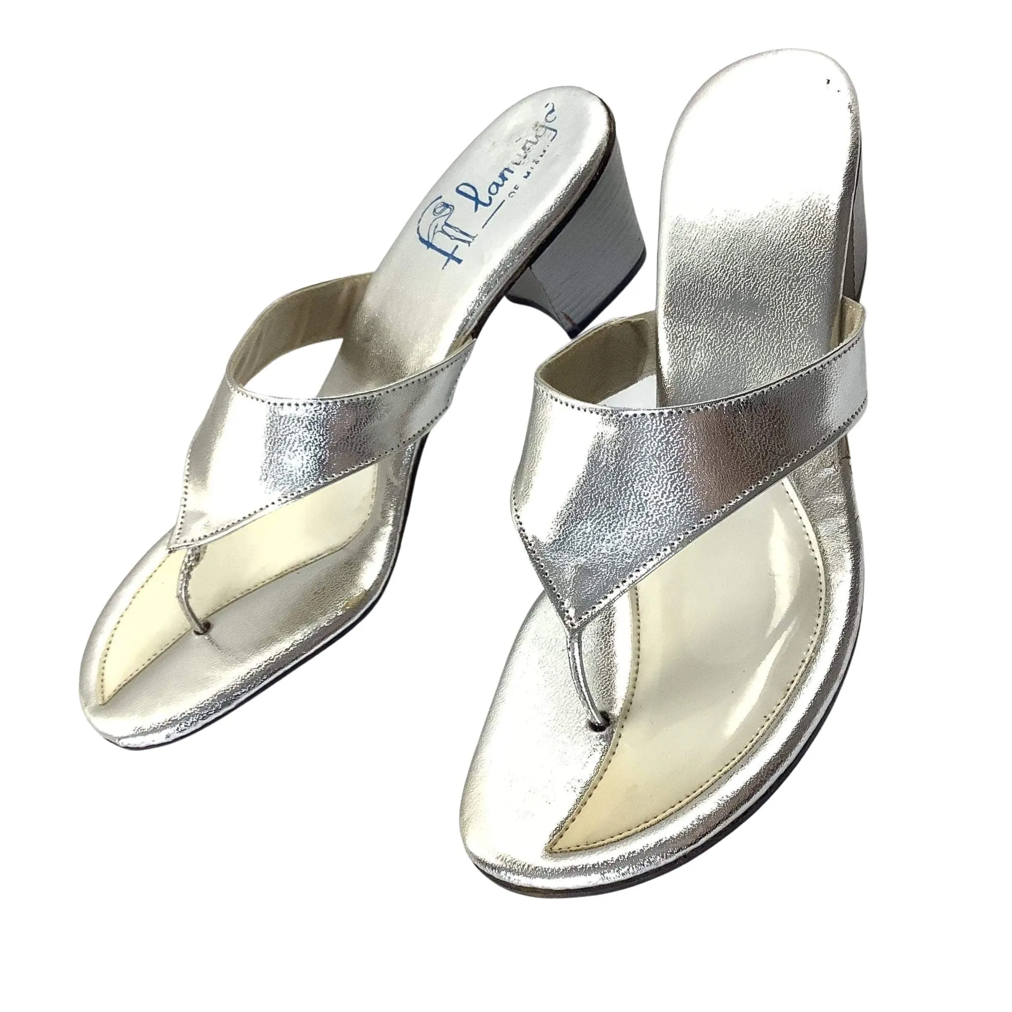Silver Heeled Sandals