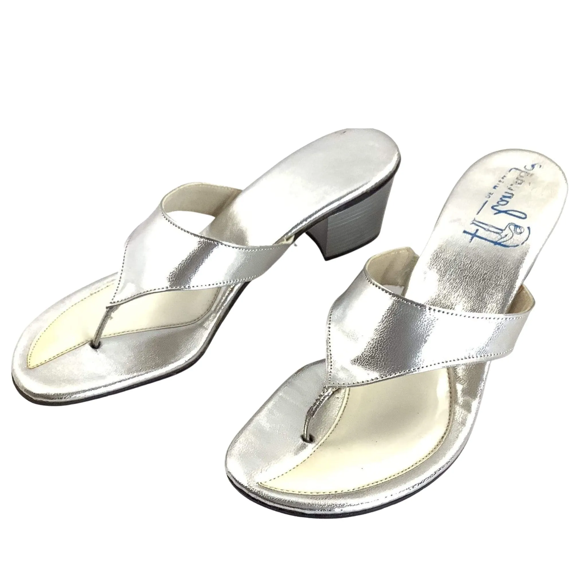 Silver Heeled Sandals