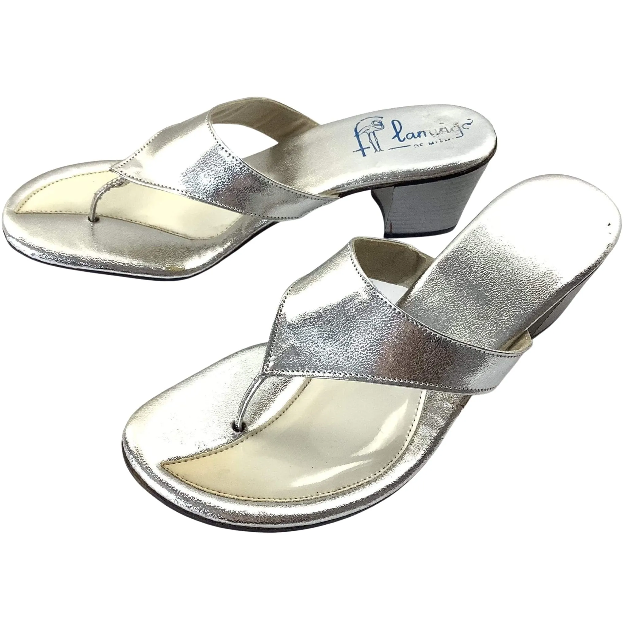 Silver Heeled Sandals