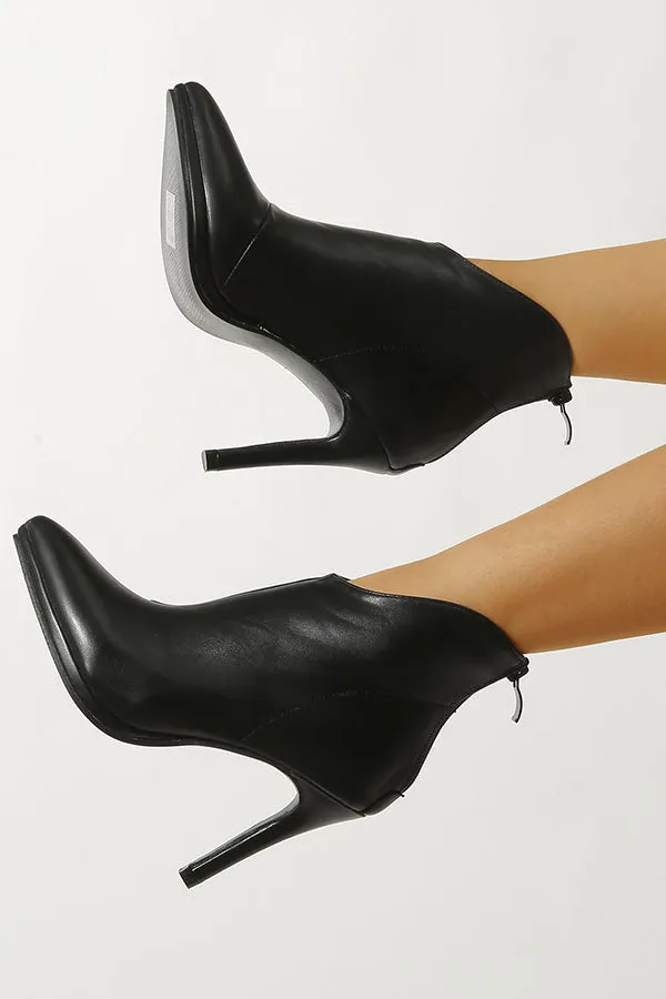 Snake Print Sophisticated Pointed Toe Ankle Boots