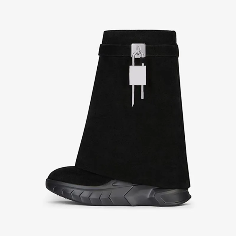 Sophisticated Black Ankle Boots 80mm