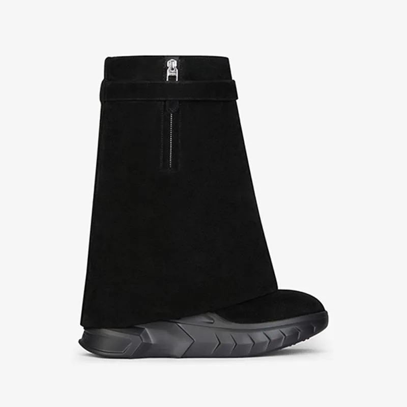 Sophisticated Black Ankle Boots 80mm